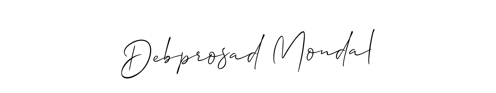 You should practise on your own different ways (Allison_Script) to write your name (Debprosad Mondal) in signature. don't let someone else do it for you. Debprosad Mondal signature style 2 images and pictures png