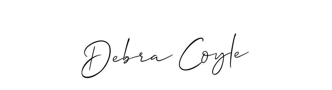 You should practise on your own different ways (Allison_Script) to write your name (Debra Coyle) in signature. don't let someone else do it for you. Debra Coyle signature style 2 images and pictures png