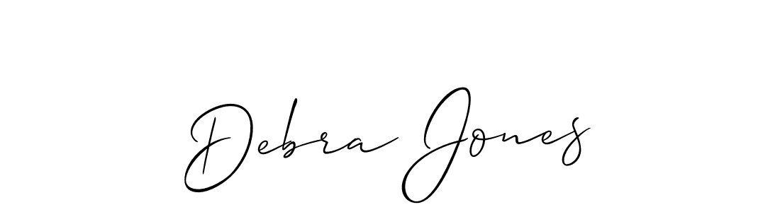 Create a beautiful signature design for name Debra Jones. With this signature (Allison_Script) fonts, you can make a handwritten signature for free. Debra Jones signature style 2 images and pictures png