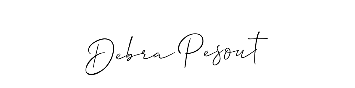 How to make Debra Pesout signature? Allison_Script is a professional autograph style. Create handwritten signature for Debra Pesout name. Debra Pesout signature style 2 images and pictures png