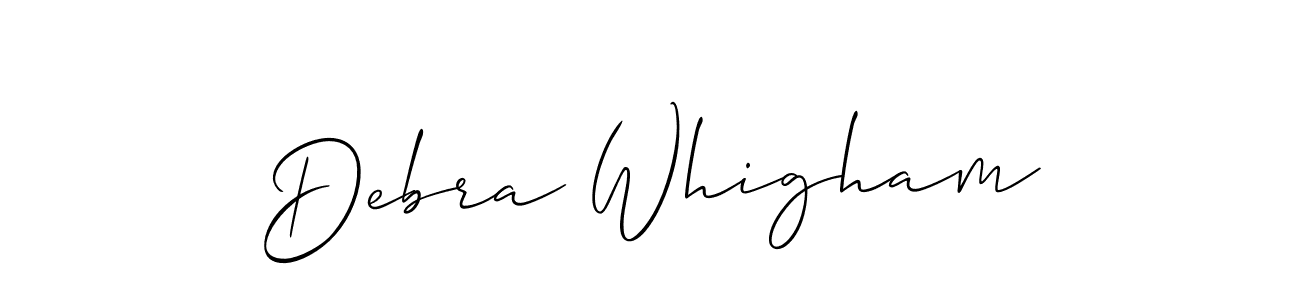 Design your own signature with our free online signature maker. With this signature software, you can create a handwritten (Allison_Script) signature for name Debra Whigham. Debra Whigham signature style 2 images and pictures png