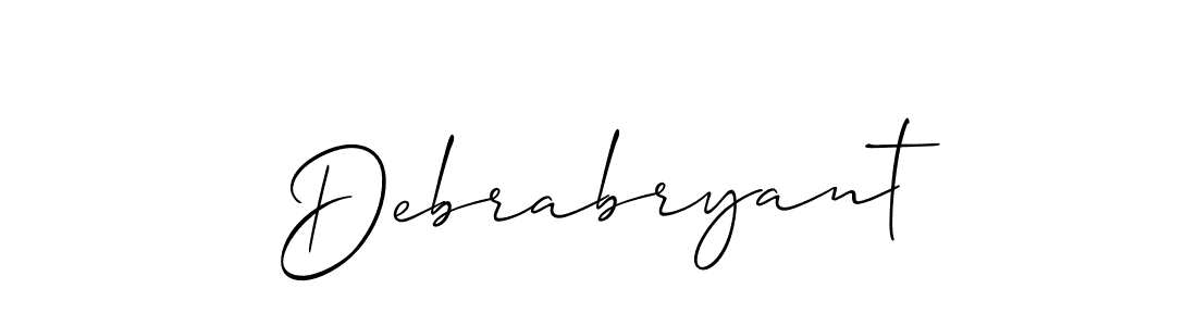 The best way (Allison_Script) to make a short signature is to pick only two or three words in your name. The name Debrabryant include a total of six letters. For converting this name. Debrabryant signature style 2 images and pictures png
