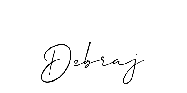 Make a beautiful signature design for name Debraj. With this signature (Allison_Script) style, you can create a handwritten signature for free. Debraj signature style 2 images and pictures png