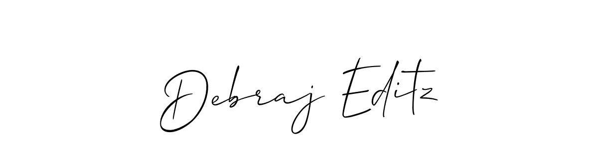 How to make Debraj Editz signature? Allison_Script is a professional autograph style. Create handwritten signature for Debraj Editz name. Debraj Editz signature style 2 images and pictures png