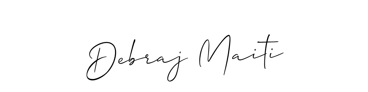 Create a beautiful signature design for name Debraj Maiti. With this signature (Allison_Script) fonts, you can make a handwritten signature for free. Debraj Maiti signature style 2 images and pictures png