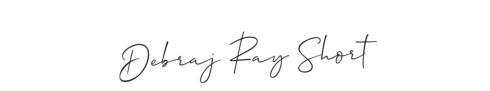 Create a beautiful signature design for name Debraj Ray Short. With this signature (Allison_Script) fonts, you can make a handwritten signature for free. Debraj Ray Short signature style 2 images and pictures png