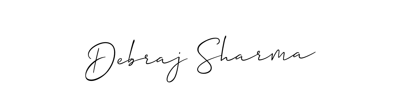 It looks lik you need a new signature style for name Debraj Sharma. Design unique handwritten (Allison_Script) signature with our free signature maker in just a few clicks. Debraj Sharma signature style 2 images and pictures png