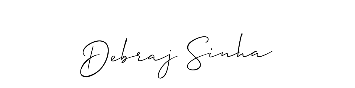 Create a beautiful signature design for name Debraj Sinha. With this signature (Allison_Script) fonts, you can make a handwritten signature for free. Debraj Sinha signature style 2 images and pictures png