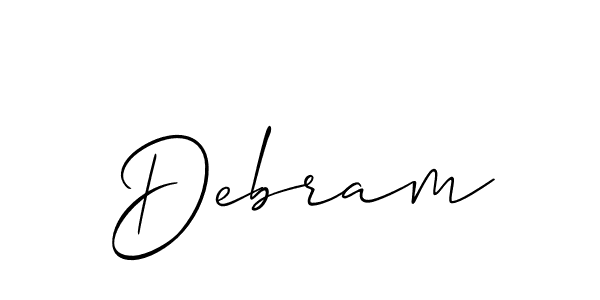 How to make Debram signature? Allison_Script is a professional autograph style. Create handwritten signature for Debram name. Debram signature style 2 images and pictures png