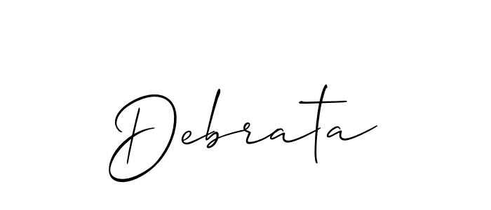 Make a beautiful signature design for name Debrata. With this signature (Allison_Script) style, you can create a handwritten signature for free. Debrata signature style 2 images and pictures png