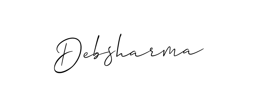 Debsharma stylish signature style. Best Handwritten Sign (Allison_Script) for my name. Handwritten Signature Collection Ideas for my name Debsharma. Debsharma signature style 2 images and pictures png