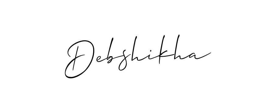 Make a short Debshikha signature style. Manage your documents anywhere anytime using Allison_Script. Create and add eSignatures, submit forms, share and send files easily. Debshikha signature style 2 images and pictures png