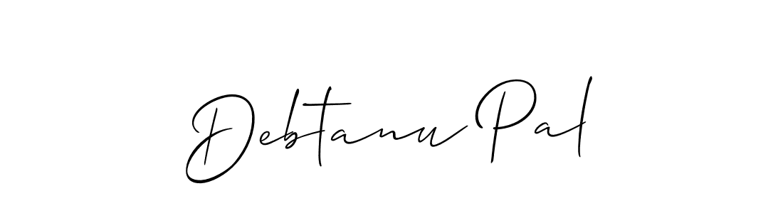 Use a signature maker to create a handwritten signature online. With this signature software, you can design (Allison_Script) your own signature for name Debtanu Pal. Debtanu Pal signature style 2 images and pictures png