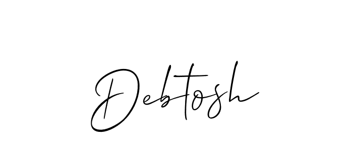Allison_Script is a professional signature style that is perfect for those who want to add a touch of class to their signature. It is also a great choice for those who want to make their signature more unique. Get Debtosh name to fancy signature for free. Debtosh signature style 2 images and pictures png