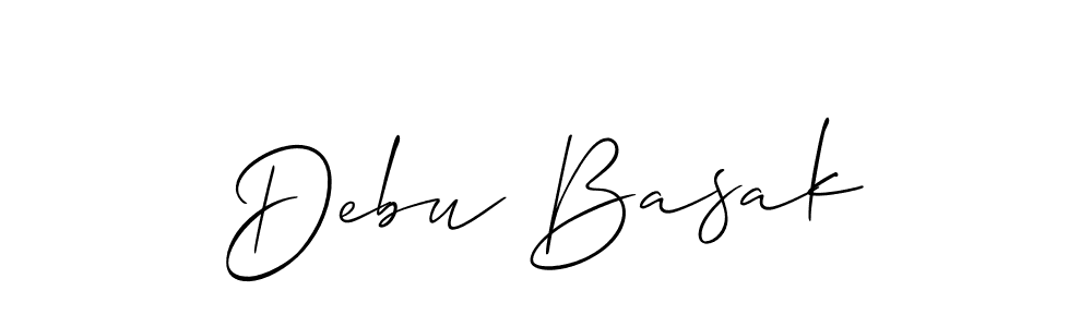 Best and Professional Signature Style for Debu Basak. Allison_Script Best Signature Style Collection. Debu Basak signature style 2 images and pictures png