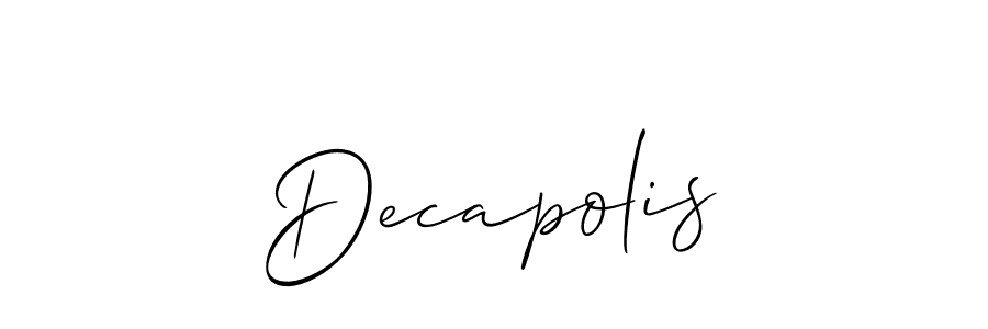 This is the best signature style for the Decapolis name. Also you like these signature font (Allison_Script). Mix name signature. Decapolis signature style 2 images and pictures png