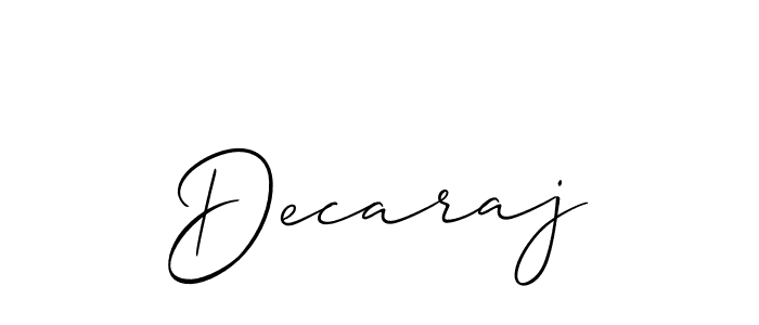 Check out images of Autograph of Decaraj name. Actor Decaraj Signature Style. Allison_Script is a professional sign style online. Decaraj signature style 2 images and pictures png