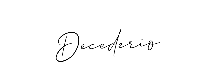 Check out images of Autograph of Decederio name. Actor Decederio Signature Style. Allison_Script is a professional sign style online. Decederio signature style 2 images and pictures png