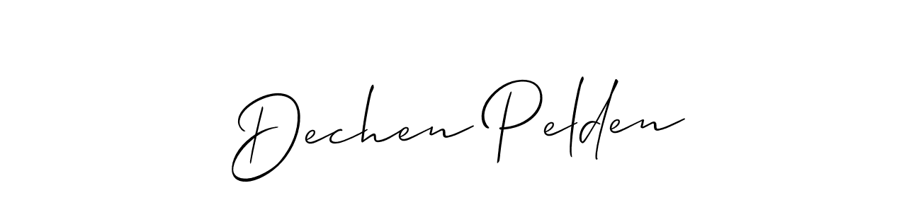 Design your own signature with our free online signature maker. With this signature software, you can create a handwritten (Allison_Script) signature for name Dechen Pelden. Dechen Pelden signature style 2 images and pictures png