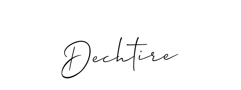 Create a beautiful signature design for name Dechtire. With this signature (Allison_Script) fonts, you can make a handwritten signature for free. Dechtire signature style 2 images and pictures png