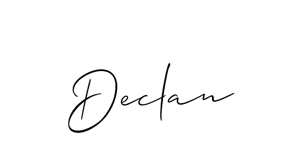 The best way (Allison_Script) to make a short signature is to pick only two or three words in your name. The name Declan include a total of six letters. For converting this name. Declan signature style 2 images and pictures png