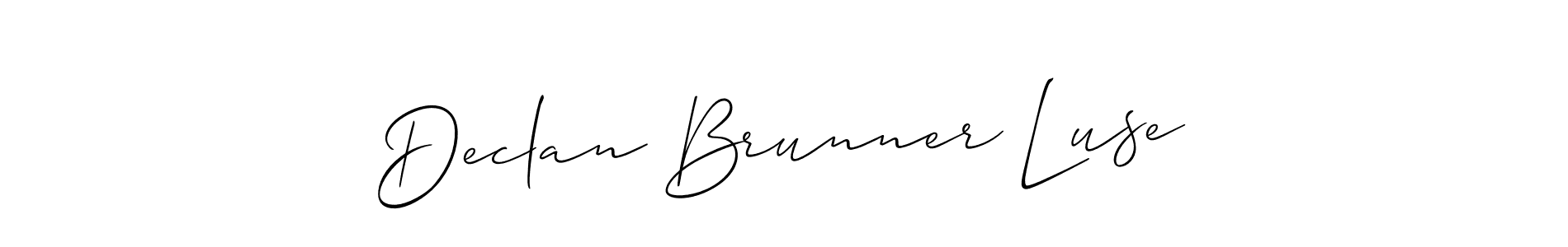 This is the best signature style for the Declan Brunner Luse name. Also you like these signature font (Allison_Script). Mix name signature. Declan Brunner Luse signature style 2 images and pictures png