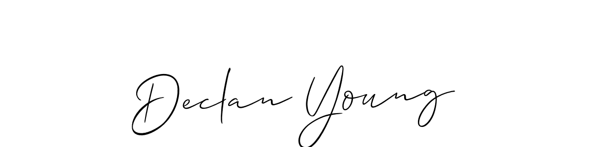 Design your own signature with our free online signature maker. With this signature software, you can create a handwritten (Allison_Script) signature for name Declan Young. Declan Young signature style 2 images and pictures png