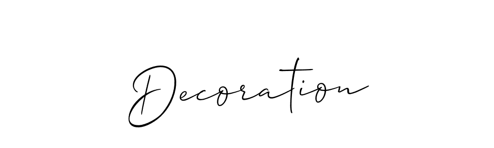 How to make Decoration name signature. Use Allison_Script style for creating short signs online. This is the latest handwritten sign. Decoration signature style 2 images and pictures png