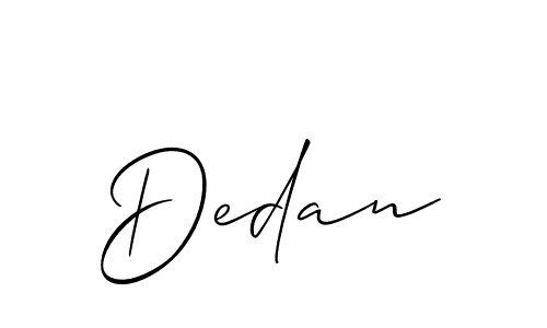 if you are searching for the best signature style for your name Dedan. so please give up your signature search. here we have designed multiple signature styles  using Allison_Script. Dedan signature style 2 images and pictures png