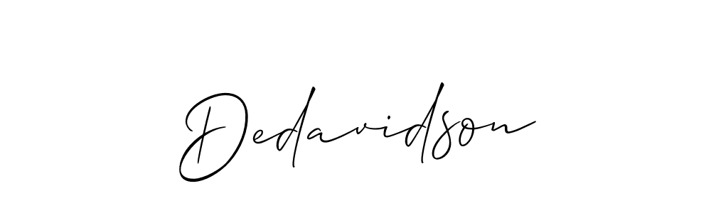 Create a beautiful signature design for name Dedavidson. With this signature (Allison_Script) fonts, you can make a handwritten signature for free. Dedavidson signature style 2 images and pictures png