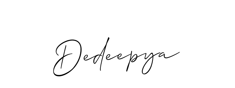 Dedeepya stylish signature style. Best Handwritten Sign (Allison_Script) for my name. Handwritten Signature Collection Ideas for my name Dedeepya. Dedeepya signature style 2 images and pictures png