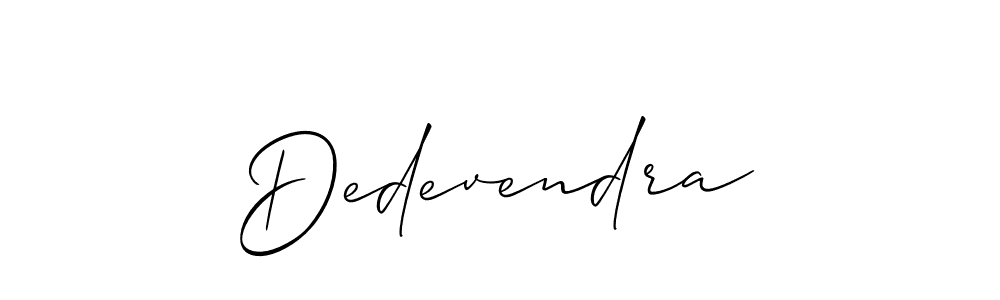 Create a beautiful signature design for name Dedevendra. With this signature (Allison_Script) fonts, you can make a handwritten signature for free. Dedevendra signature style 2 images and pictures png
