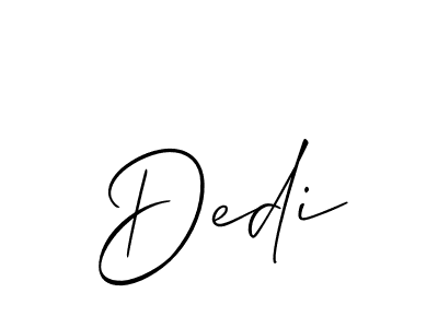 if you are searching for the best signature style for your name Dedi. so please give up your signature search. here we have designed multiple signature styles  using Allison_Script. Dedi signature style 2 images and pictures png