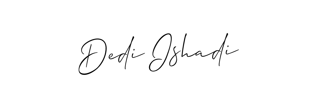 Make a beautiful signature design for name Dedi Ishadi. With this signature (Allison_Script) style, you can create a handwritten signature for free. Dedi Ishadi signature style 2 images and pictures png