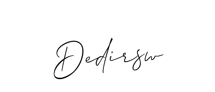 Allison_Script is a professional signature style that is perfect for those who want to add a touch of class to their signature. It is also a great choice for those who want to make their signature more unique. Get Dedirsw name to fancy signature for free. Dedirsw signature style 2 images and pictures png