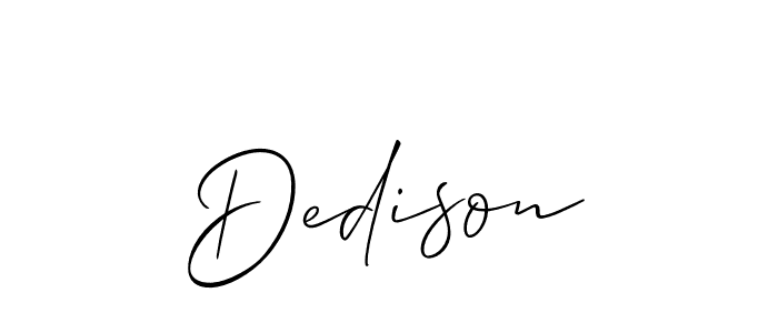 Design your own signature with our free online signature maker. With this signature software, you can create a handwritten (Allison_Script) signature for name Dedison. Dedison signature style 2 images and pictures png