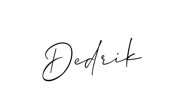 Best and Professional Signature Style for Dedrik. Allison_Script Best Signature Style Collection. Dedrik signature style 2 images and pictures png