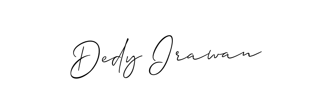 Make a short Dedy Irawan signature style. Manage your documents anywhere anytime using Allison_Script. Create and add eSignatures, submit forms, share and send files easily. Dedy Irawan signature style 2 images and pictures png