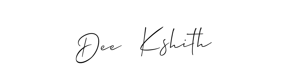 Create a beautiful signature design for name Dee   Kshith. With this signature (Allison_Script) fonts, you can make a handwritten signature for free. Dee   Kshith signature style 2 images and pictures png