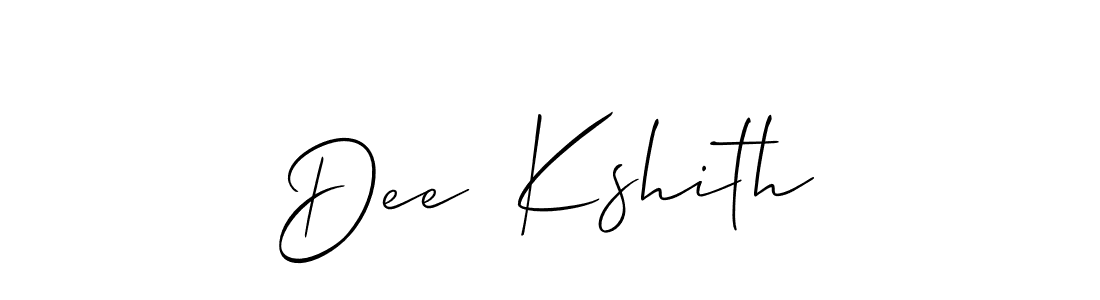 How to make Dee  Kshith name signature. Use Allison_Script style for creating short signs online. This is the latest handwritten sign. Dee  Kshith signature style 2 images and pictures png