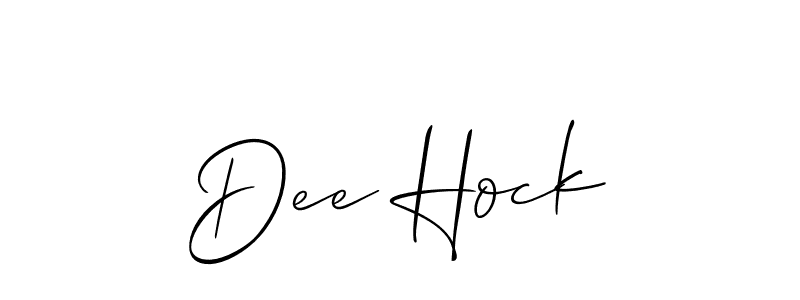 Create a beautiful signature design for name Dee Hock. With this signature (Allison_Script) fonts, you can make a handwritten signature for free. Dee Hock signature style 2 images and pictures png