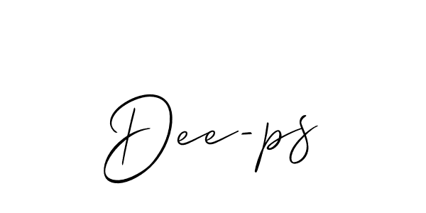 Design your own signature with our free online signature maker. With this signature software, you can create a handwritten (Allison_Script) signature for name Dee-ps. Dee-ps signature style 2 images and pictures png