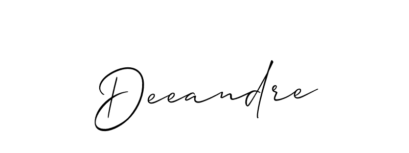 You should practise on your own different ways (Allison_Script) to write your name (Deeandre) in signature. don't let someone else do it for you. Deeandre signature style 2 images and pictures png