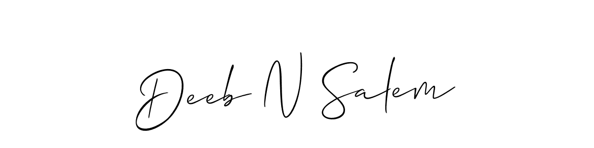 Also You can easily find your signature by using the search form. We will create Deeb N Salem name handwritten signature images for you free of cost using Allison_Script sign style. Deeb N Salem signature style 2 images and pictures png