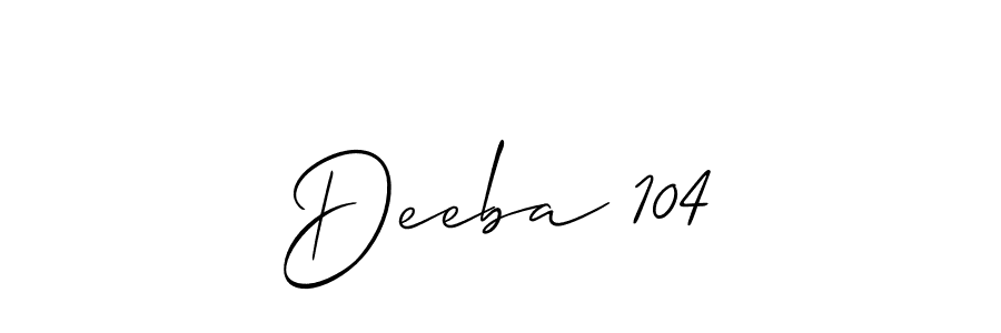 How to Draw Deeba 104 signature style? Allison_Script is a latest design signature styles for name Deeba 104. Deeba 104 signature style 2 images and pictures png