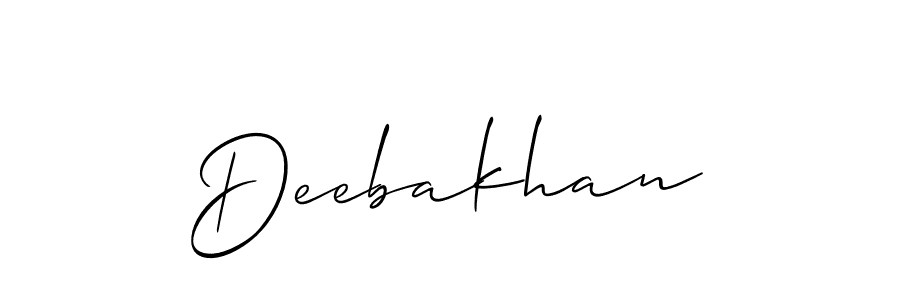 You should practise on your own different ways (Allison_Script) to write your name (Deebakhan) in signature. don't let someone else do it for you. Deebakhan signature style 2 images and pictures png