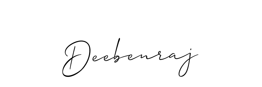 Create a beautiful signature design for name Deebenraj. With this signature (Allison_Script) fonts, you can make a handwritten signature for free. Deebenraj signature style 2 images and pictures png