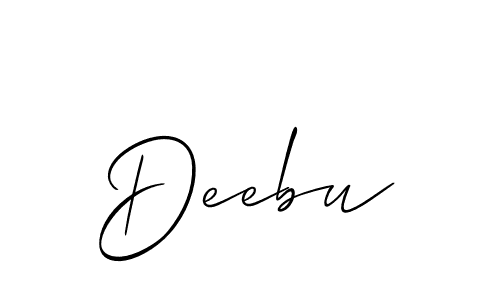 How to Draw Deebu signature style? Allison_Script is a latest design signature styles for name Deebu. Deebu signature style 2 images and pictures png