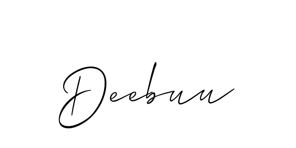 Design your own signature with our free online signature maker. With this signature software, you can create a handwritten (Allison_Script) signature for name Deebuu. Deebuu signature style 2 images and pictures png