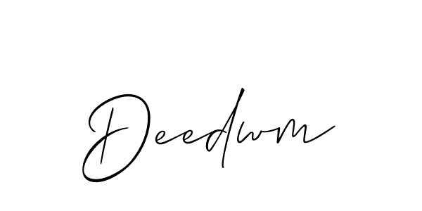 if you are searching for the best signature style for your name Deedwm. so please give up your signature search. here we have designed multiple signature styles  using Allison_Script. Deedwm signature style 2 images and pictures png